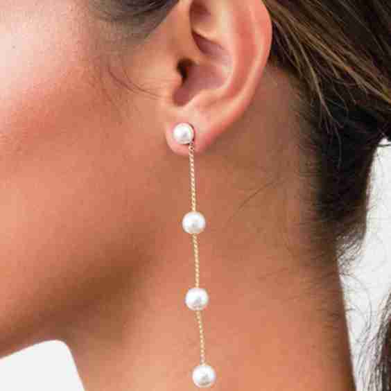 Cooper Pearl Drop Earrings