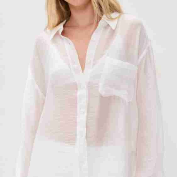 Textured Translucent Blouse