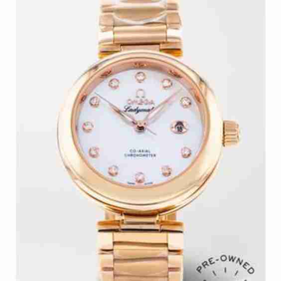 Pre-Owned 2020 de Ville Ladymatic Automatic 34mm Rose Gold, Mother-Of-Pearl And Diamond Watch