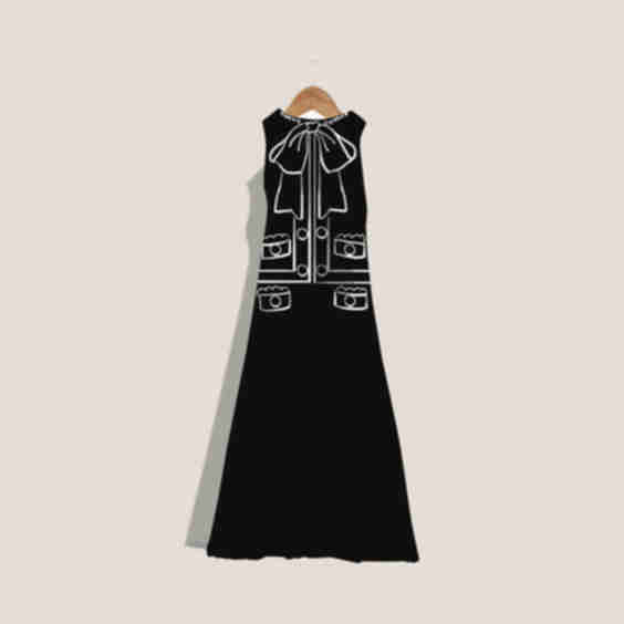 Beatrice Garden Dress Noir