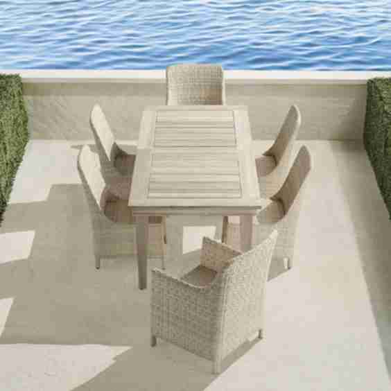 Ashby 7 Pc Dining Set In Shell Finish