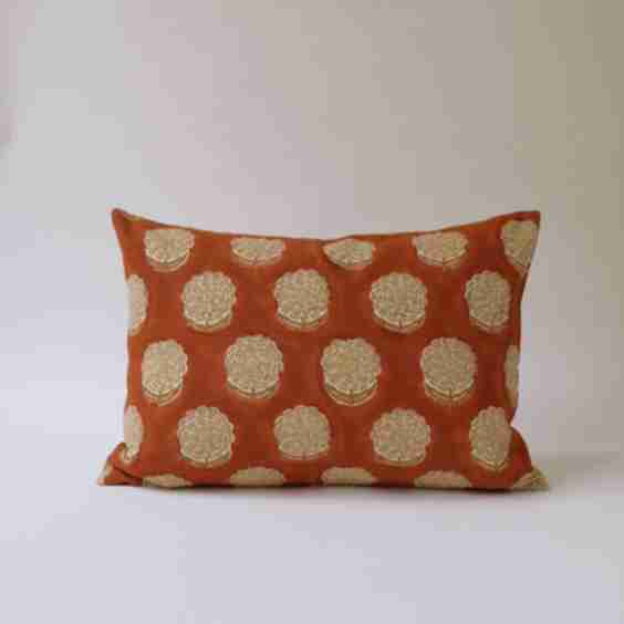 Alisha Hand Block Printed Linen Pillowcase