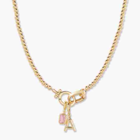 Avery Birthstone Initial Necklace