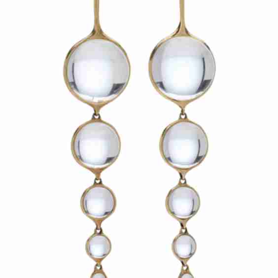 Sun 14K Yellow Gold Quartz Earrings
