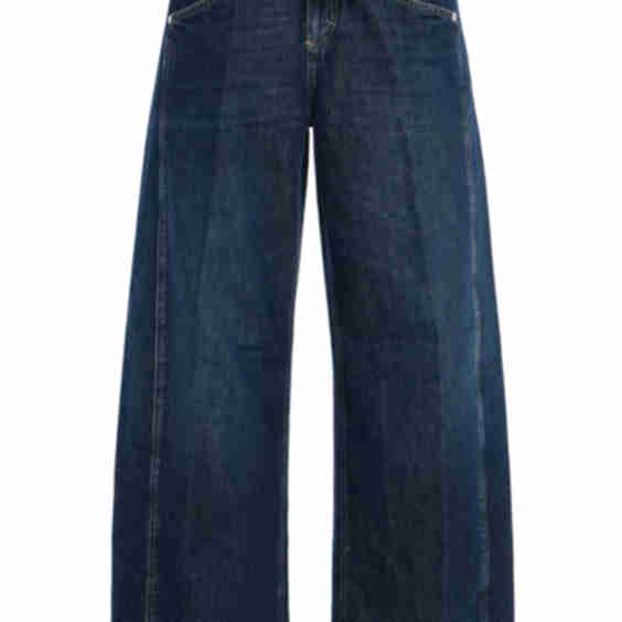 Floui-X Rigid Mid-Rise Barrel-Leg Jeans