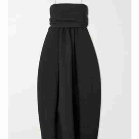 Jilly Gathered Ribbed Cady Midi Dress