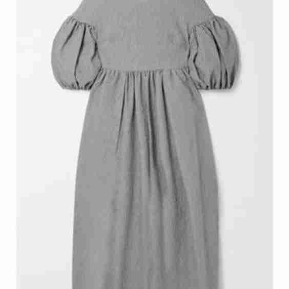 Jeanne Oversized Cloqué Midi Dress