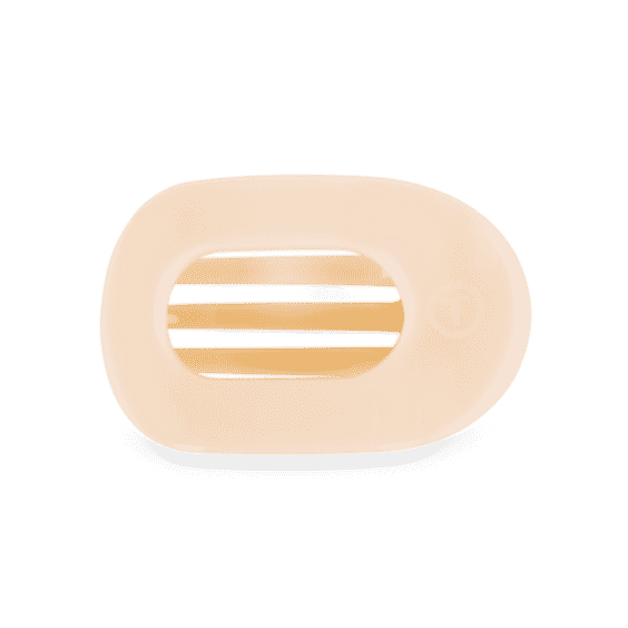 Almond Beige Flat Round Hair Clip