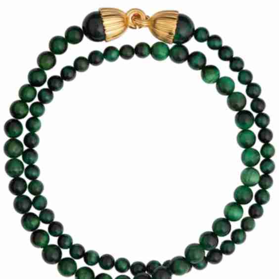 Malachite Double Wrap Collar Necklace