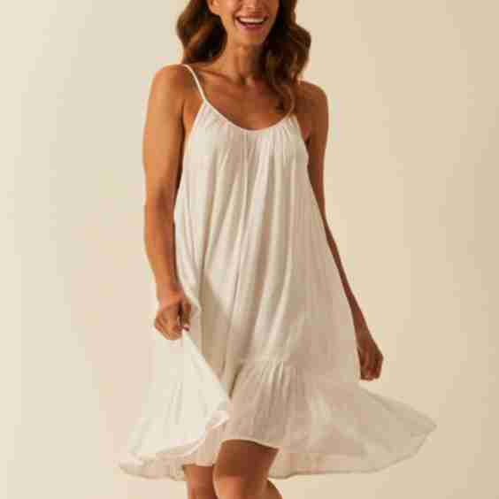 Seersucker Mini Frill Everywhere Dress