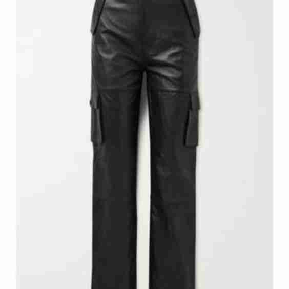 + Net Sustain Convoy Recycled Leather Straight-Leg Cargo Pants