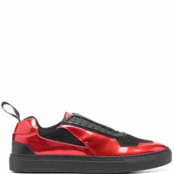 Layered Laminated Effect Sneakers