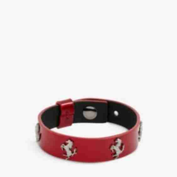 Logo Plaque Leather Bracelet