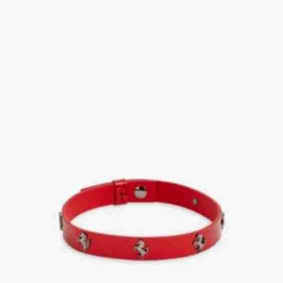 Double Wrap Logo Plaque Leather Bracelet