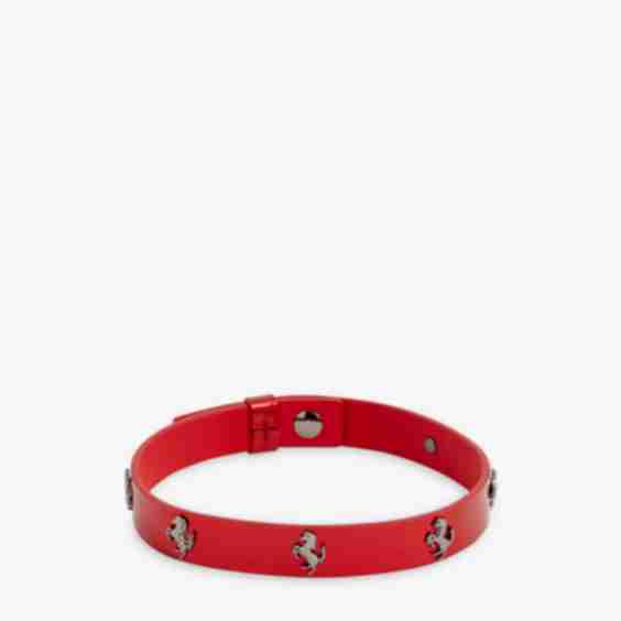 Double-Wrap Logo-Plaque Leather Bracelet