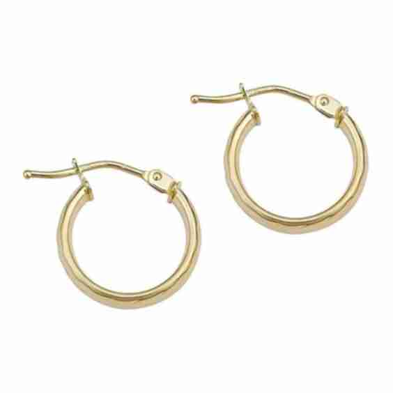 14K Yellow Gold With A Twist Mini Hoops