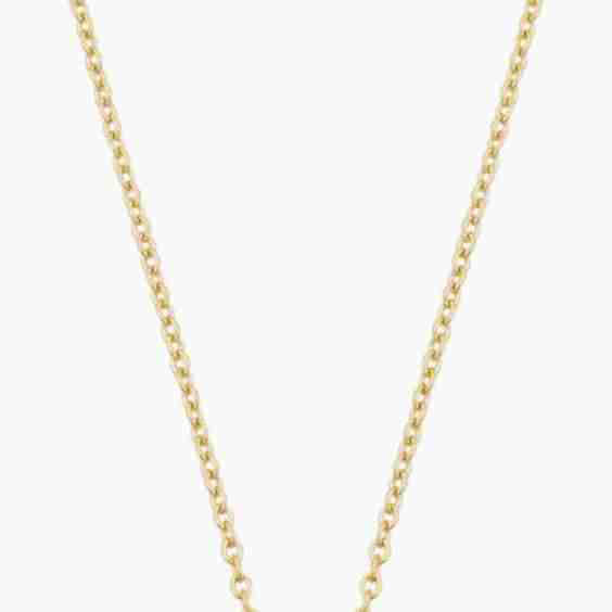 10K Gold Crossed Paths Pendant Necklace
