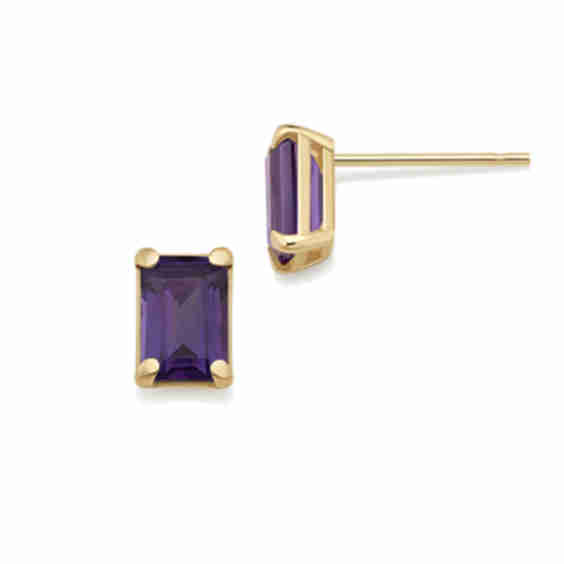 14K Gold Date Me Birthstone Stud Earrings