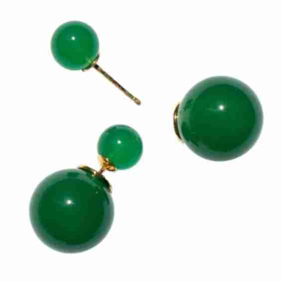 Orbit Duo - Double Ended Jade Stone Stud Earrings