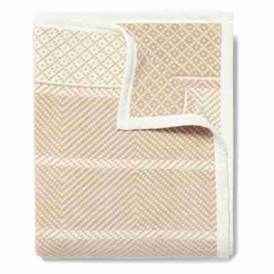 Old Port Herringbone Tan Blanket