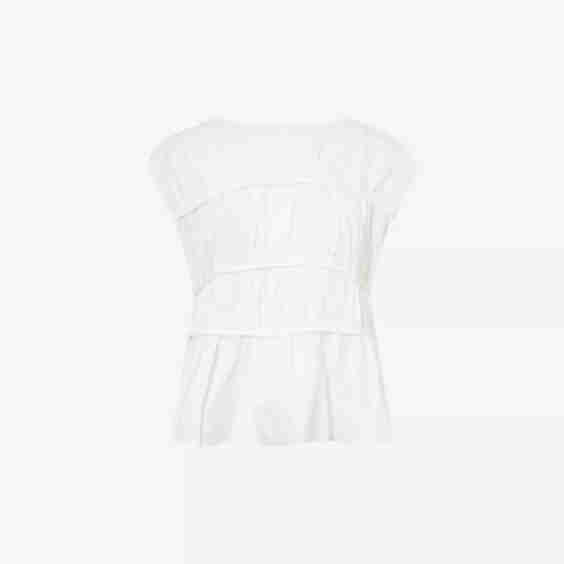 Flynn Linen Blend Tiered Top