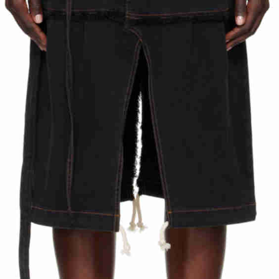 Signature Wrap Denim Midi Skirt