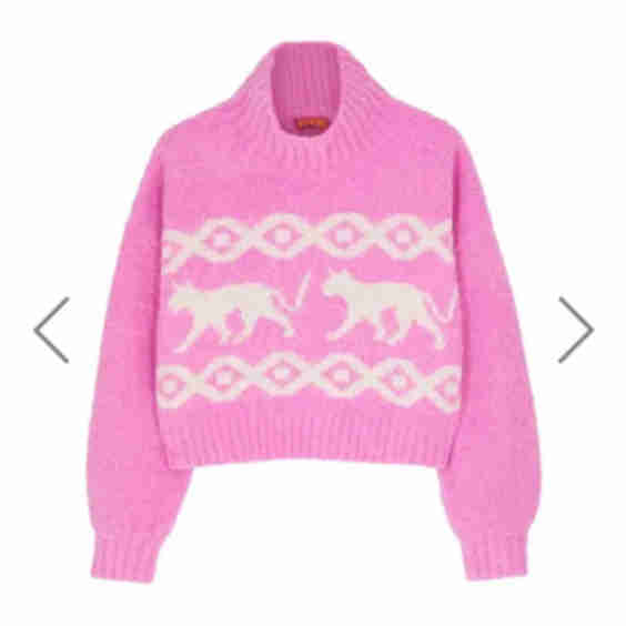 Yara Cropped Rollneck Boucle Knit Sweater