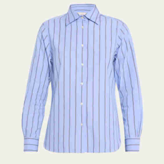 Ella Stripe Button-Front Shirt