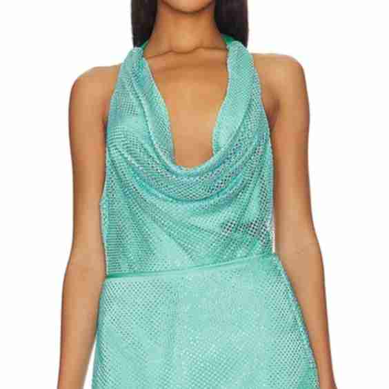Niecy Mesh Sparkle Top