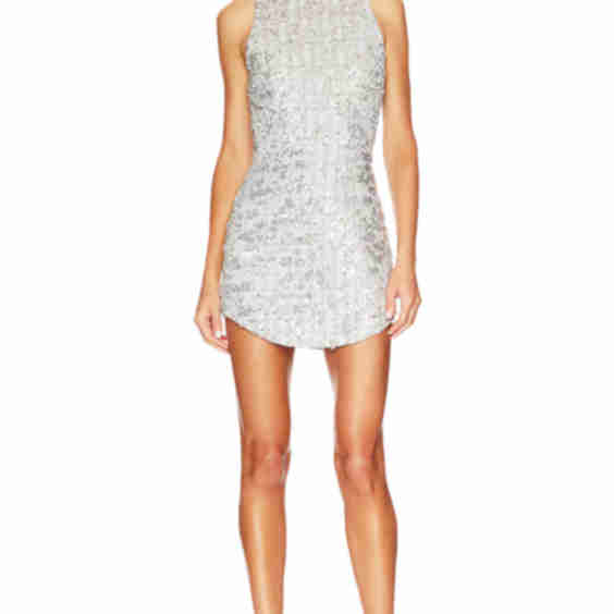 Marshall Sequin Mock Turtleneck Minidress