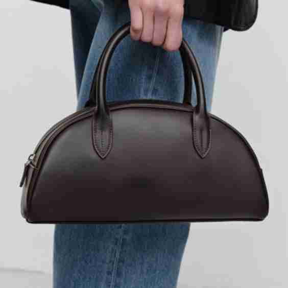 Classic Leather Arch Bowling Bag