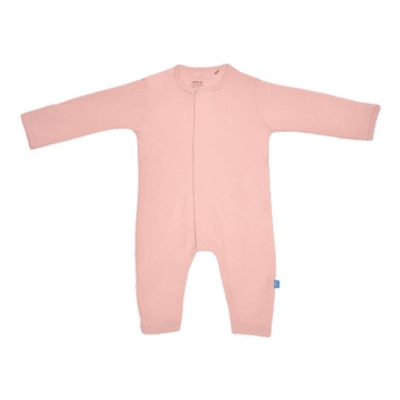 coral pink organic cotton magnetic coverall