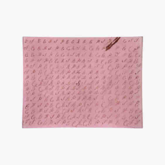 Pink Script Alphabet Tray