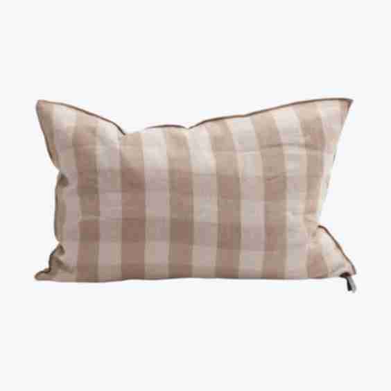 Vichy Cottage Washed Linen Pillow