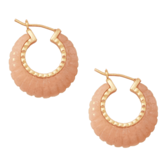Bernadine Scallop Stone Hoop