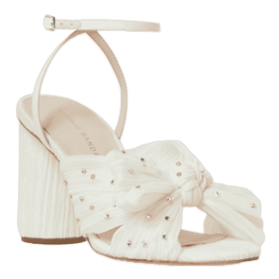 Pearl Rhinestone Camellia Bow Heel 