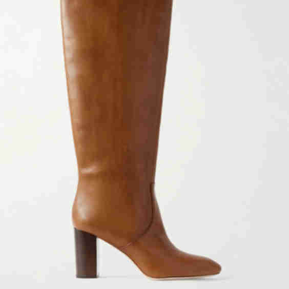 Goldy Leather Knee Boots