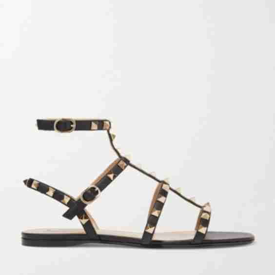 Garavani Rockstud Leather Sandals