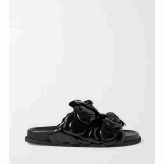 Rosa Appliquéd Leather Sandals