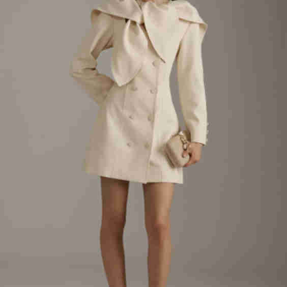 Evelyn Tailored Linen Blend Mini Dress