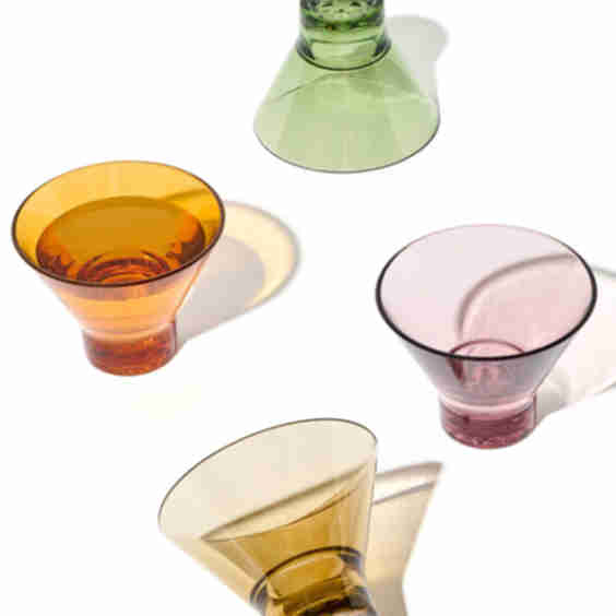 For Canal RESERVE 8oz Stemless Martini - Mixed Color Set