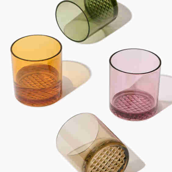 For Canal RESERVE 12oz Old Fashioned Color Series Tritan™ Copolyester Glass Mixed Set