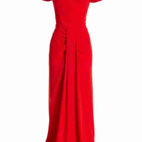 Draped Crepe Gown