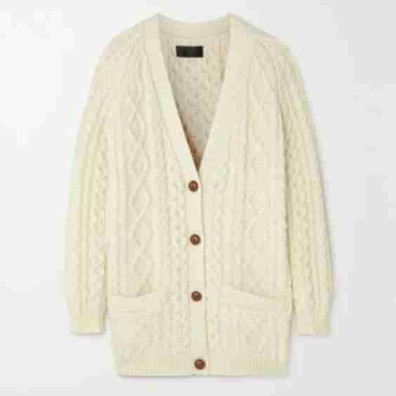 Orion Cable-Knit Wool Cardigan