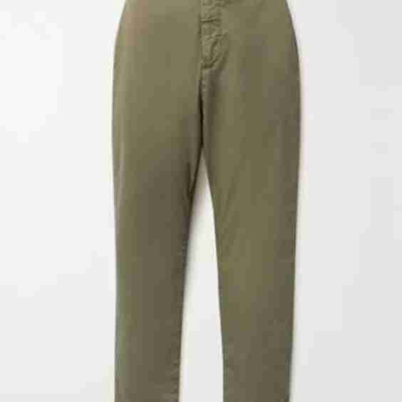 Paris Cropped Cotton-Blend Twill Pants