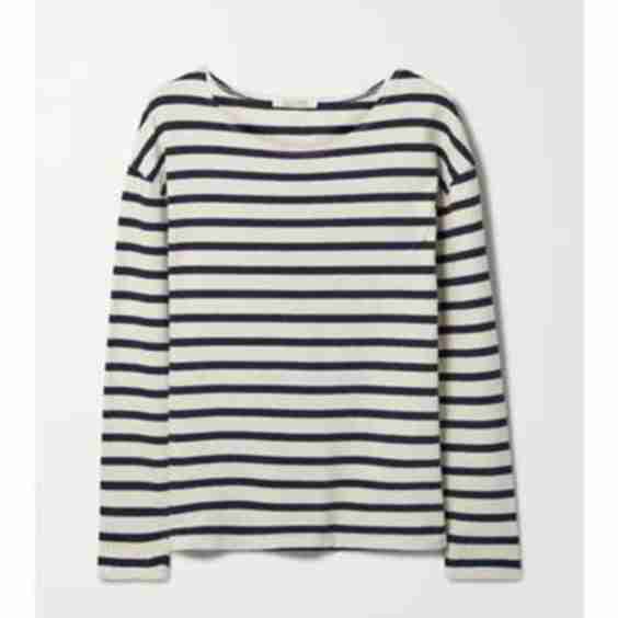 Arlette Striped Cotton-Jersey Top