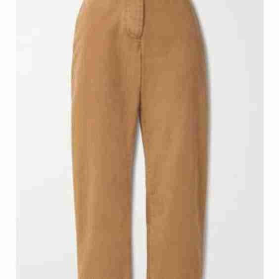 Tomboy Cropped Herringbone Cotton Boyfriend Pants