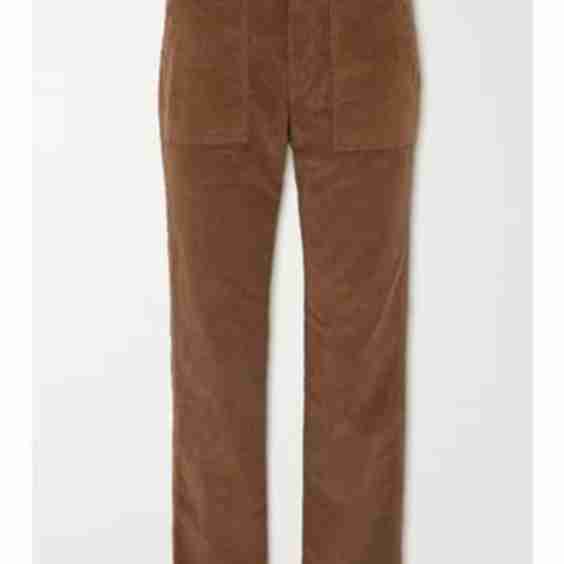 Jenna Cropped Cotton-Blend Corduroy Slim-Leg Pants