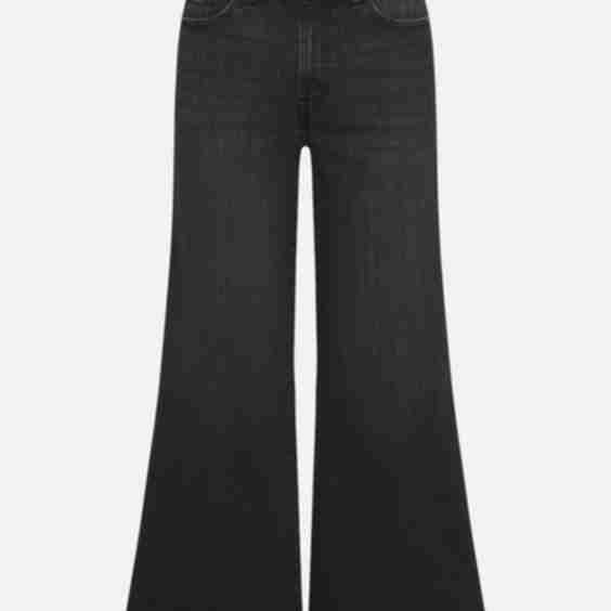 Le Palazzo Crop Raw Fray High-Rise Jeans