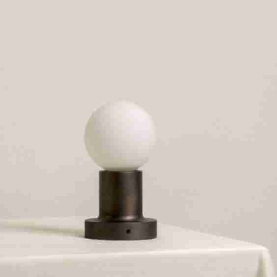Porta Bronze And Opal Rechargeable Table Lamp
